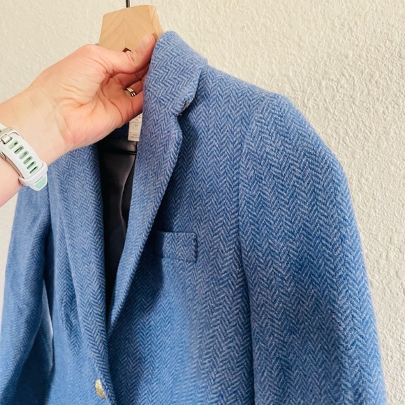 J. Crew Blue Tweed Blazer Jacket - Picture 8 of 13
